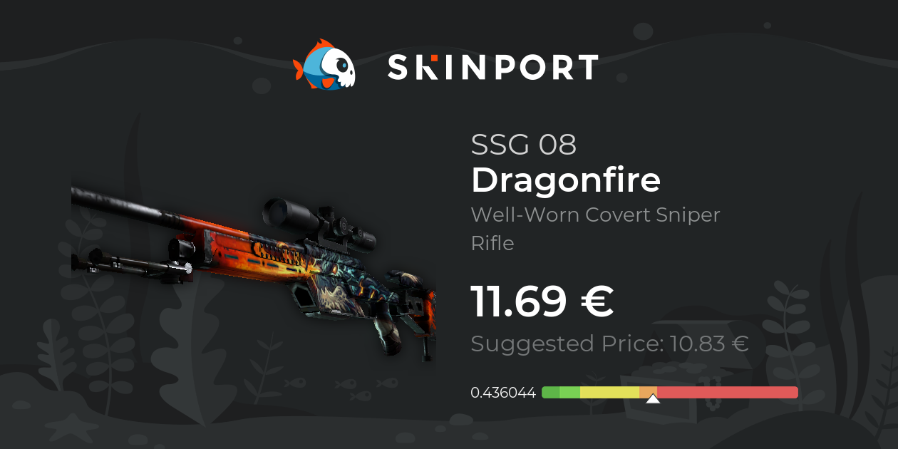 SSG 08 | Dragonfire (Well-Worn) - Counter-Strike 2 - Skinport