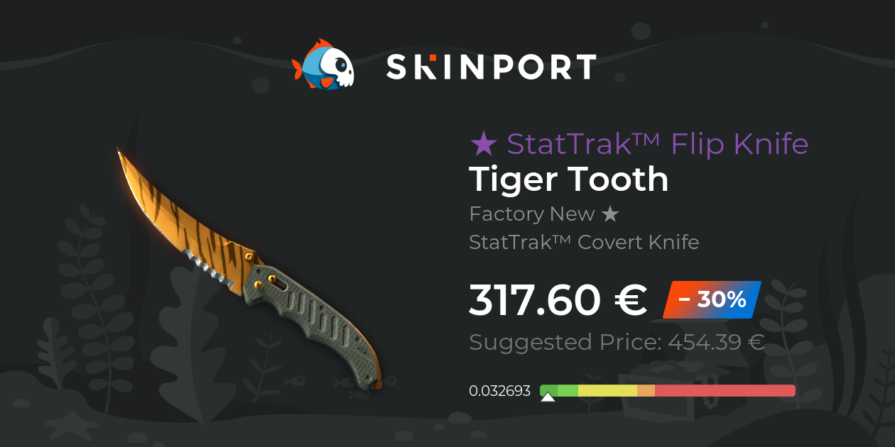 StatTrak™ Flip Knife | Tiger Tooth (Factory New) - Counter-Strike 2 ...