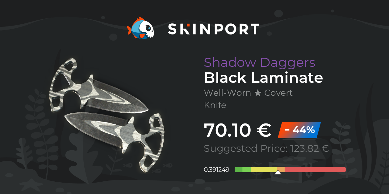 Shadow Daggers | Black Laminate (Well-Worn) - Counter-Strike 2 - Skinport