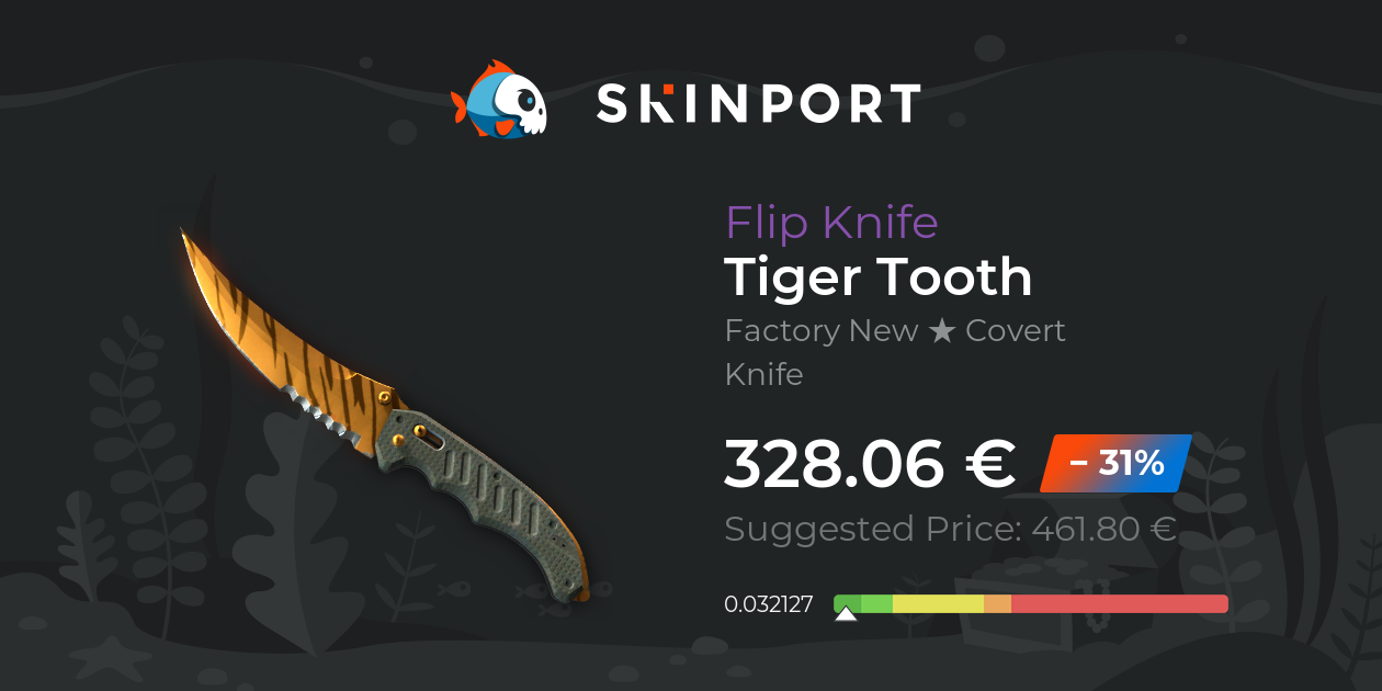 Flip Knife | Tiger Tooth (Factory New) - Counter-Strike 2 - Skinport