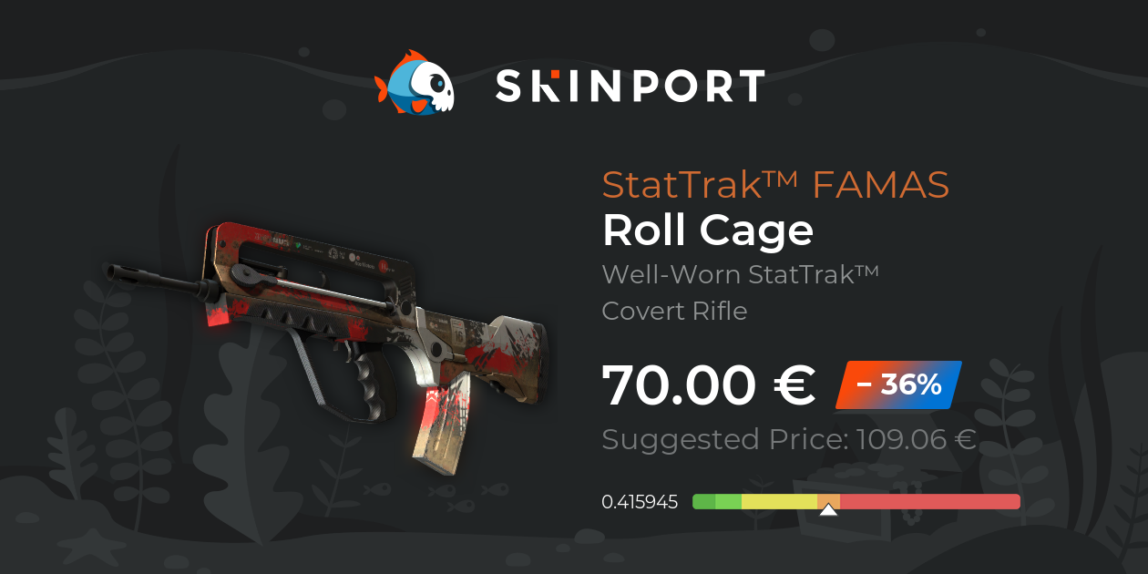 StatTrak™ FAMAS | Roll Cage (Well-Worn) - Counter-Strike 2 - Skinport