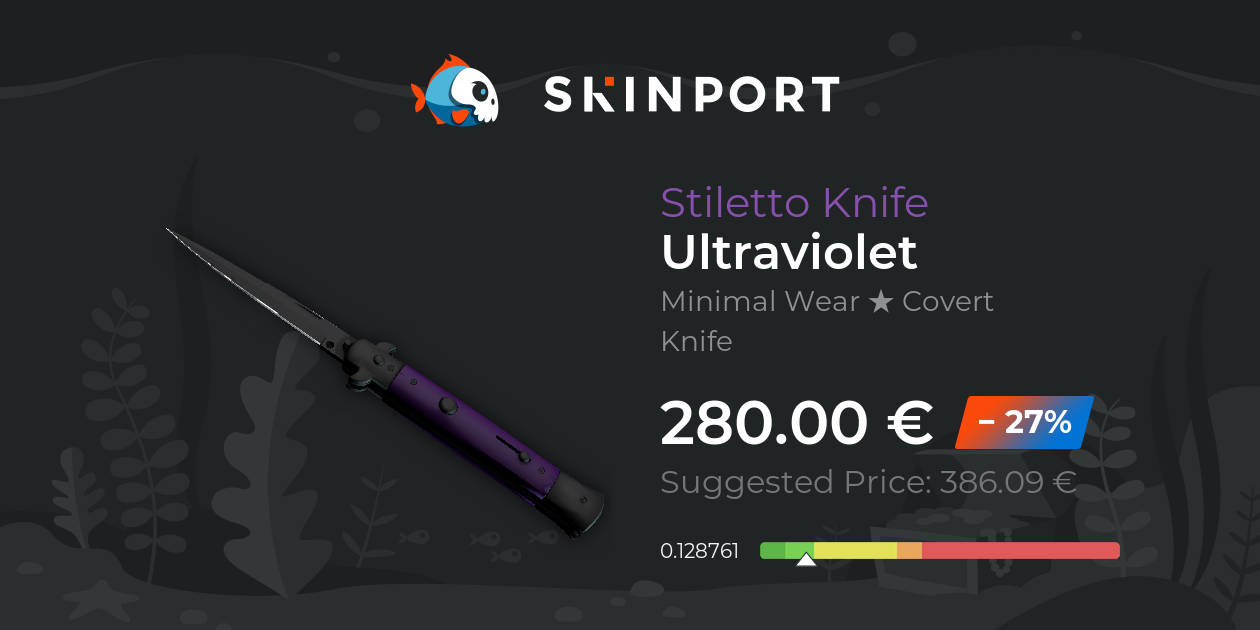 Stiletto Knife | Ultraviolet (Minimal Wear) - Counter-Strike 2 - Skinport