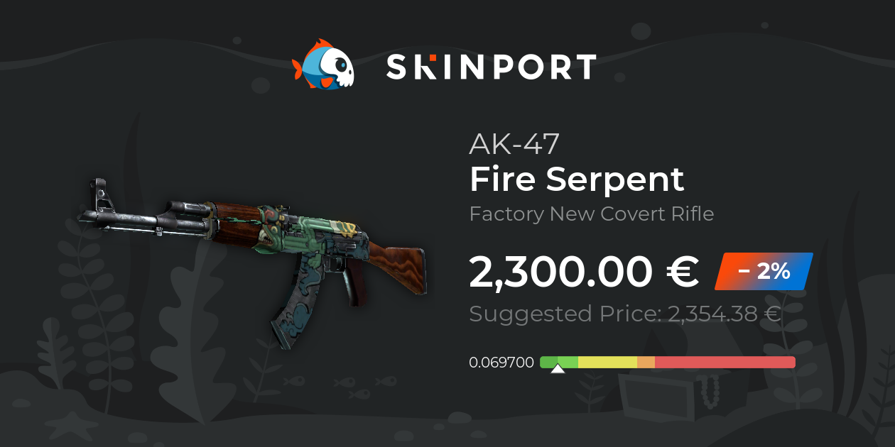 AK-47 | Fire Serpent (Factory New) - CS:GO - Skinport