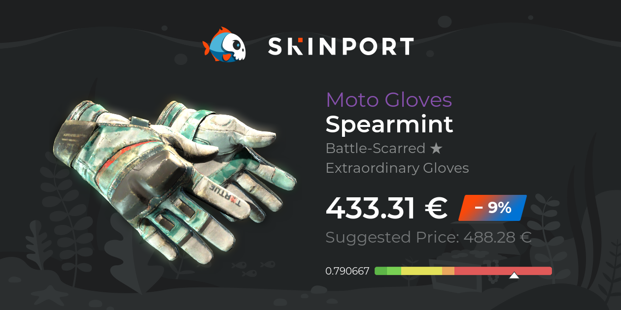 ☆ Moto Gloves Spearmint (Battle-Scarred) Counter-Strike