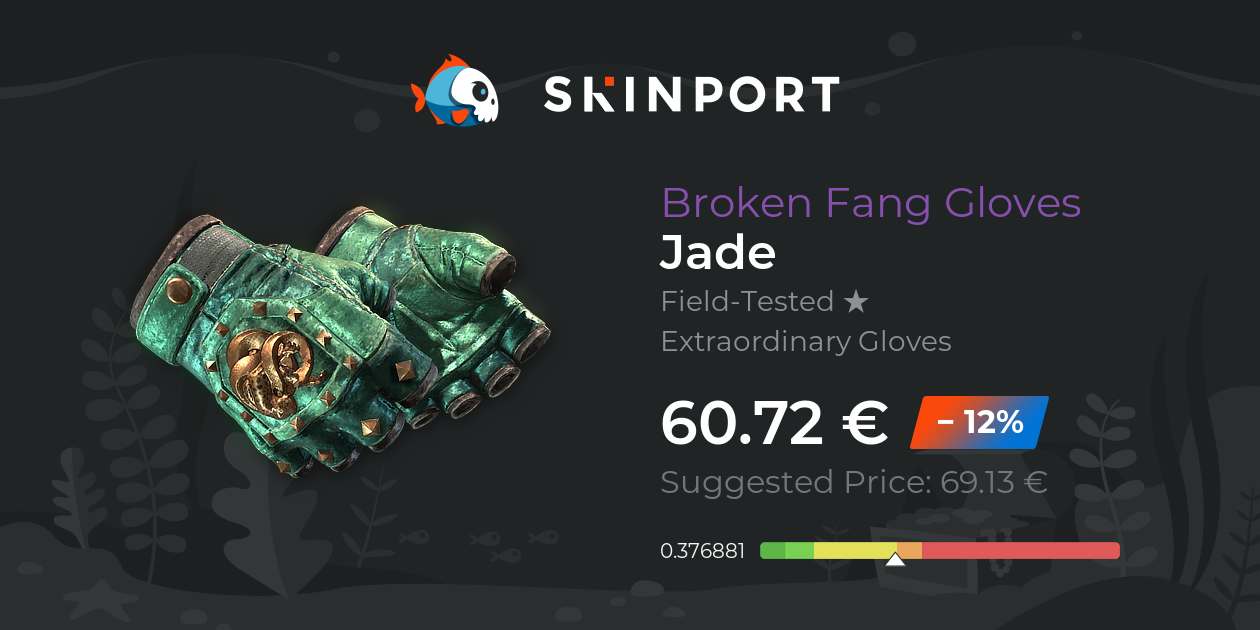 Broken Fang Gloves | Jade (Field-Tested) - Counter-Strike 2 - Skinport