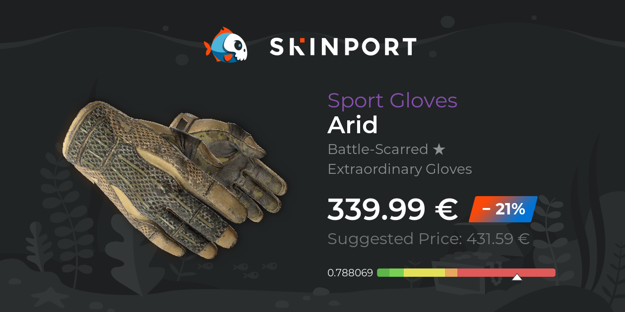 Sport Gloves Arid (BattleScarred) CounterStrike 2 Skinport