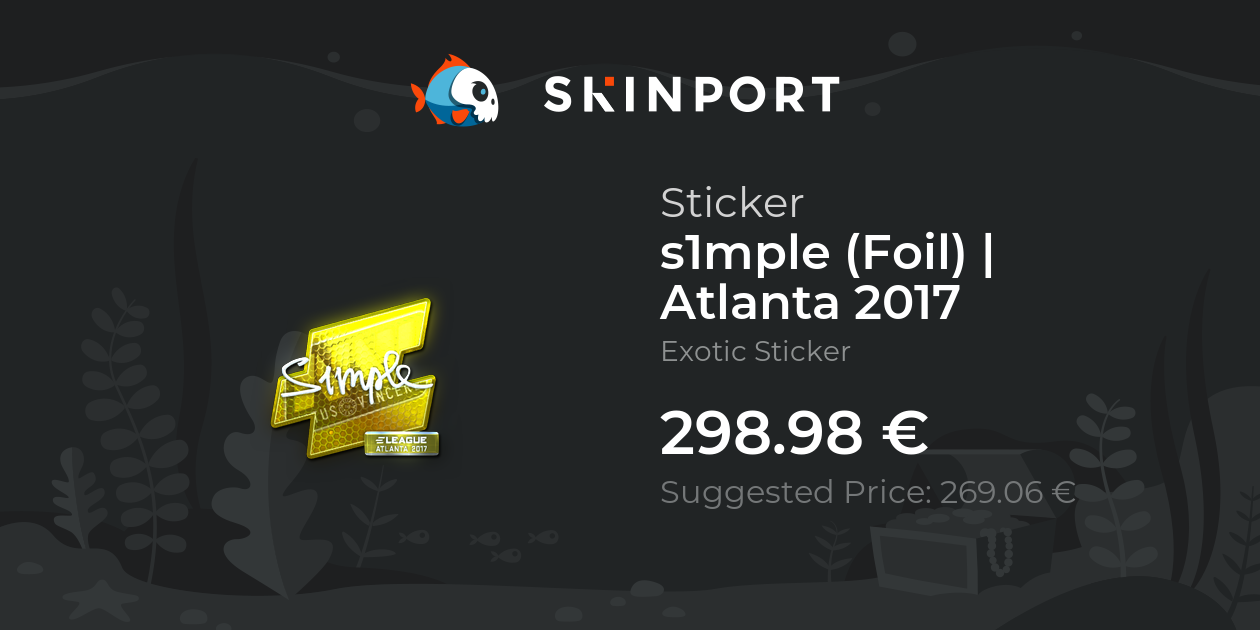 Sticker | s1mple (Foil) | Atlanta 2017 - Counter-Strike 2 - Skinport