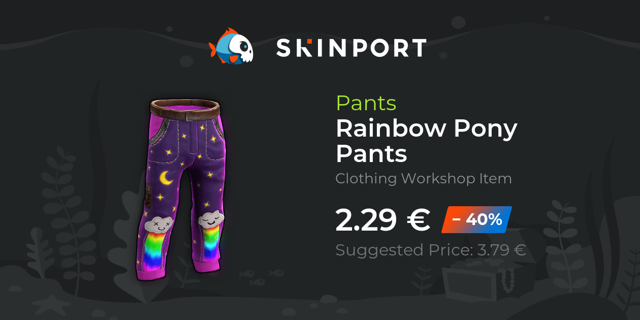 Rainbow Pony Pants Rust Skinport