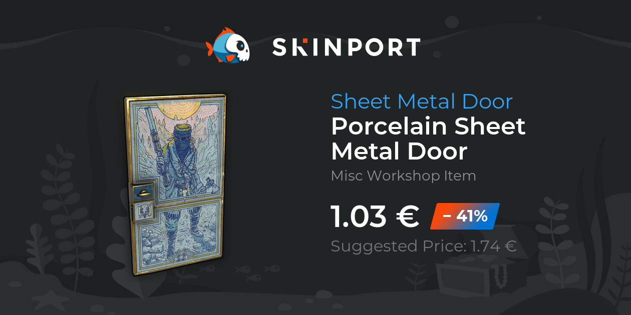 Porcelain Sheet Metal Door - Rust - Skinport