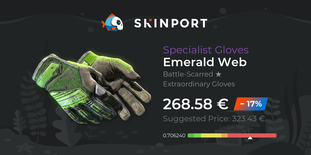 Specialist Gloves | Emerald Web (Battle-Scarred) - Counter-Strike 2 ...