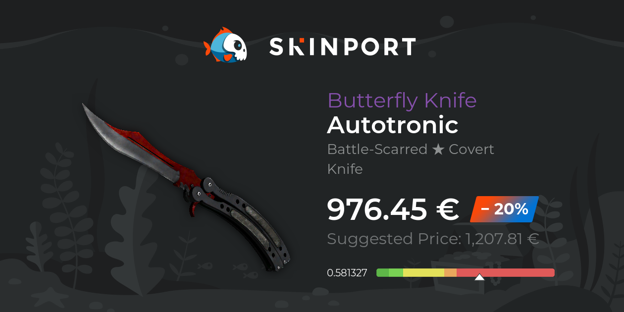 Butterfly Knife | Autotronic (Battle-Scarred) - CS:GO - Skinport