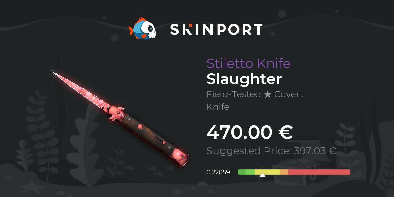 Stiletto Knife | Slaughter (Field-Tested) - Counter-Strike 2 - Skinport