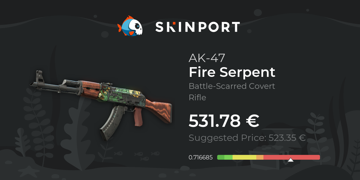 AK-47 | Fire Serpent (Battle-Scarred) - Counter-Strike 2 - Skinport