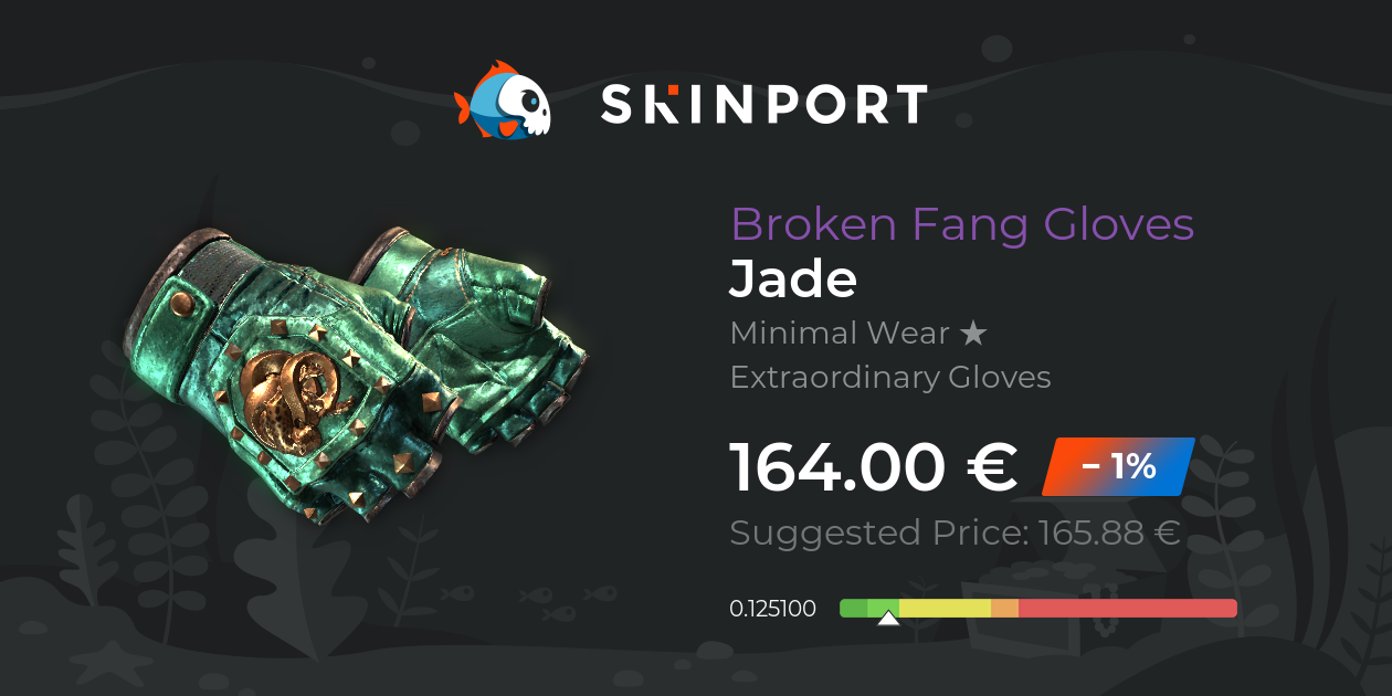 ☆ Broken Fang Gloves Jade (Minimal Wear) Counter-Strike