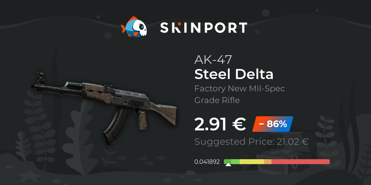 AK-47 | Steel Delta (Factory New) - Counter-Strike 2 - Skinport