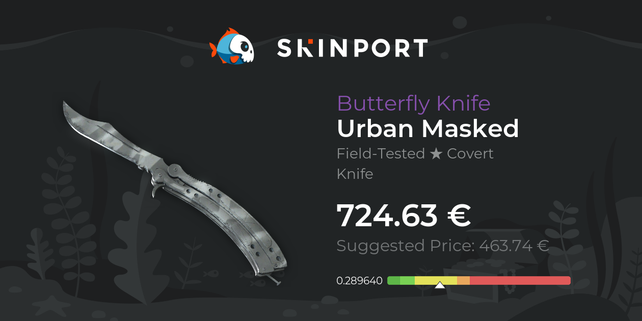 Butterfly Knife Urban Masked (FieldTested) CounterStrike 2 Skinport