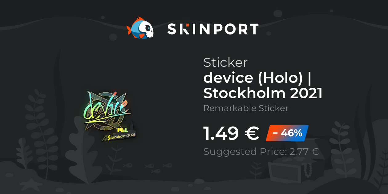 Sticker device (Holo) Stockholm 2021 CounterStrike 2 Skinport