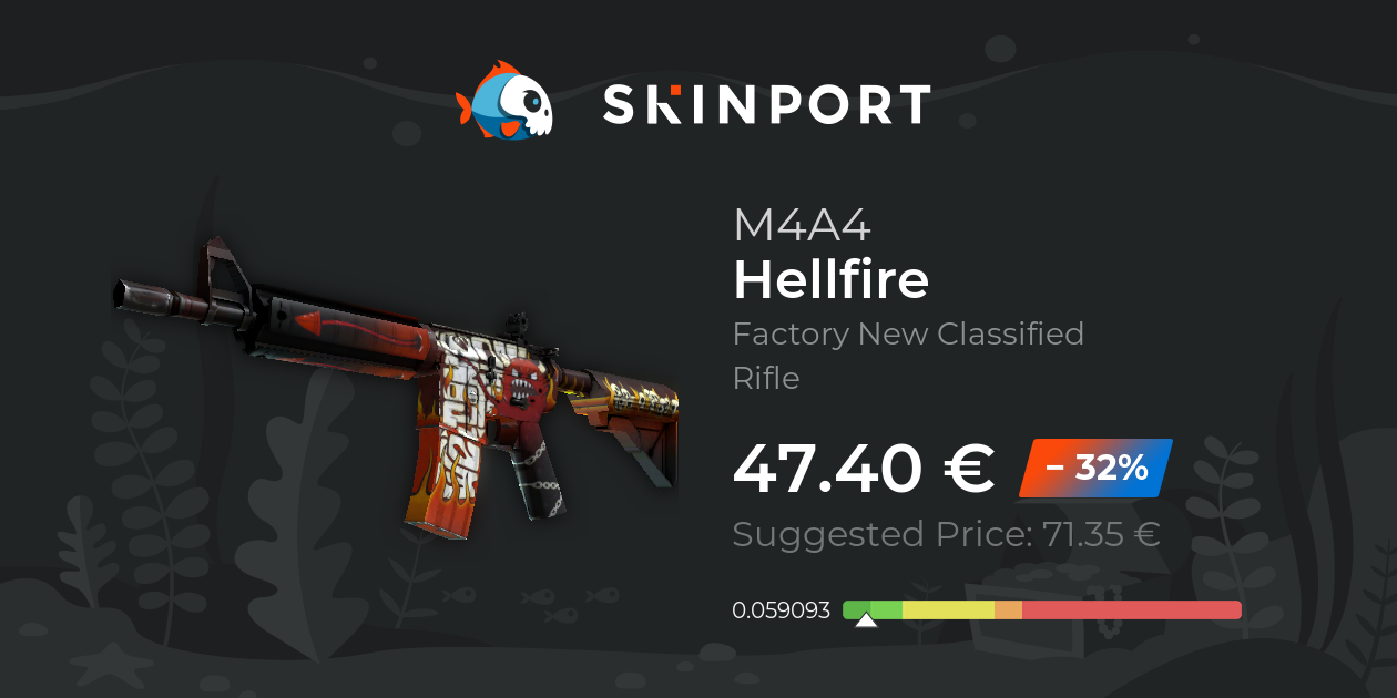 M4A4 | Hellfire (Factory New) - Counter-Strike 2 - Skinport