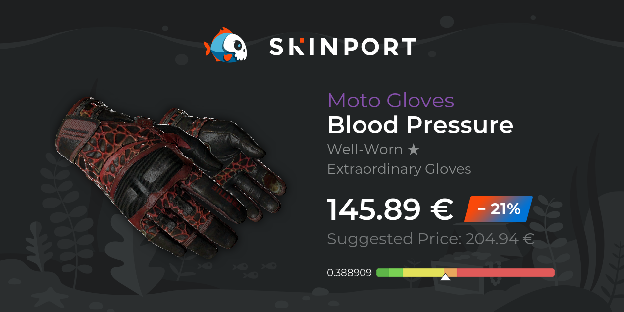 Moto Gloves Blood Pressure (WellWorn) CS2 Skinport