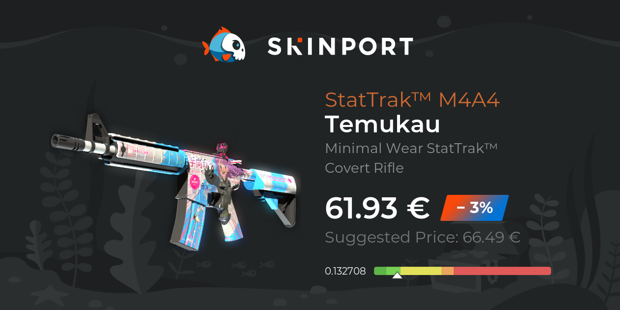 StatTrak™ M4A4 | Temukau (Minimal Wear) - Counter-Strike 2 - Skinport