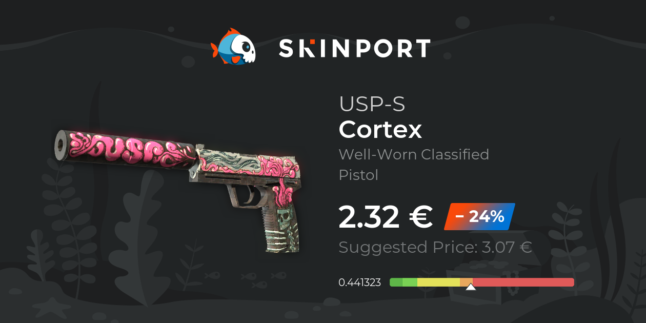 USP-S | Cortex (Well-Worn) - Counter-Strike 2 - Skinport
