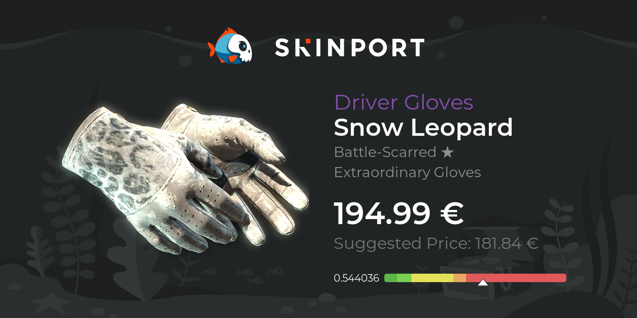 Driver Gloves | Snow Leopard (Battle-Scarred) - Counter-Strike 2 - Skinport