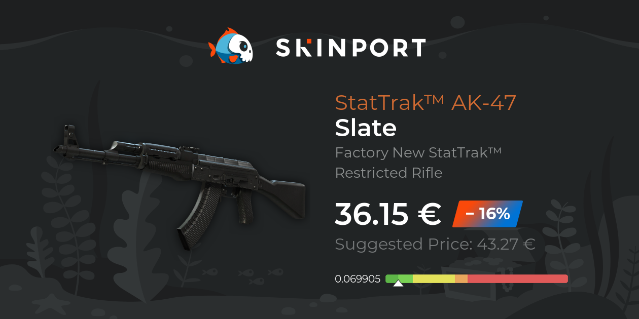 StatTrak™ AK-47 | Slate (Factory New) - Counter-Strike 2 - Skinport
