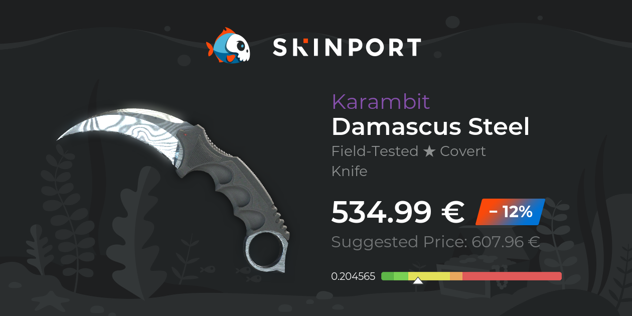 Karambit | Damascus Steel (Field-Tested) - Counter-Strike 2 - Skinport
