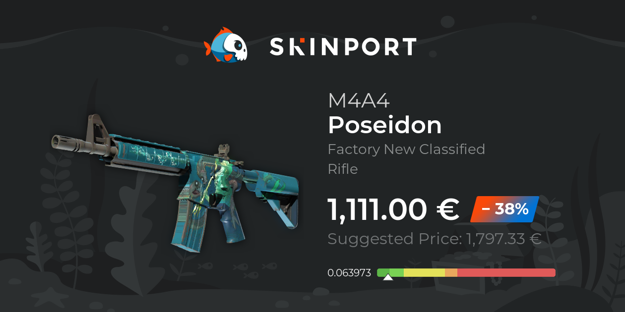 M4A4 | Poseydon (Fabrikadan Yeni Çıkmış) - Counter-Strike 2 - Skinport