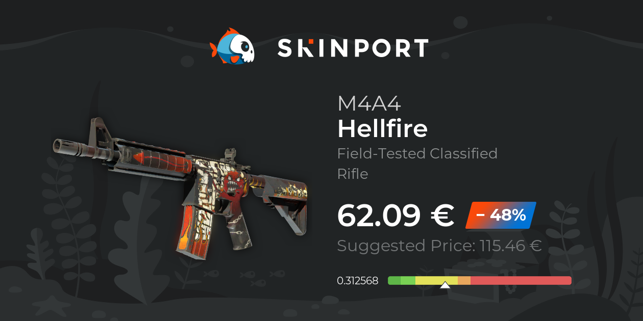 M4A4 | Hellfire (Field-Tested) - Counter-Strike 2 - Skinport