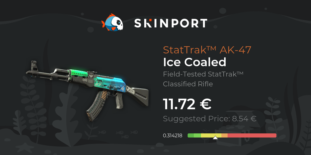 StatTrak™ AK-47 | Ice Coaled (Field-Tested) - Counter-Strike 2 - Skinport