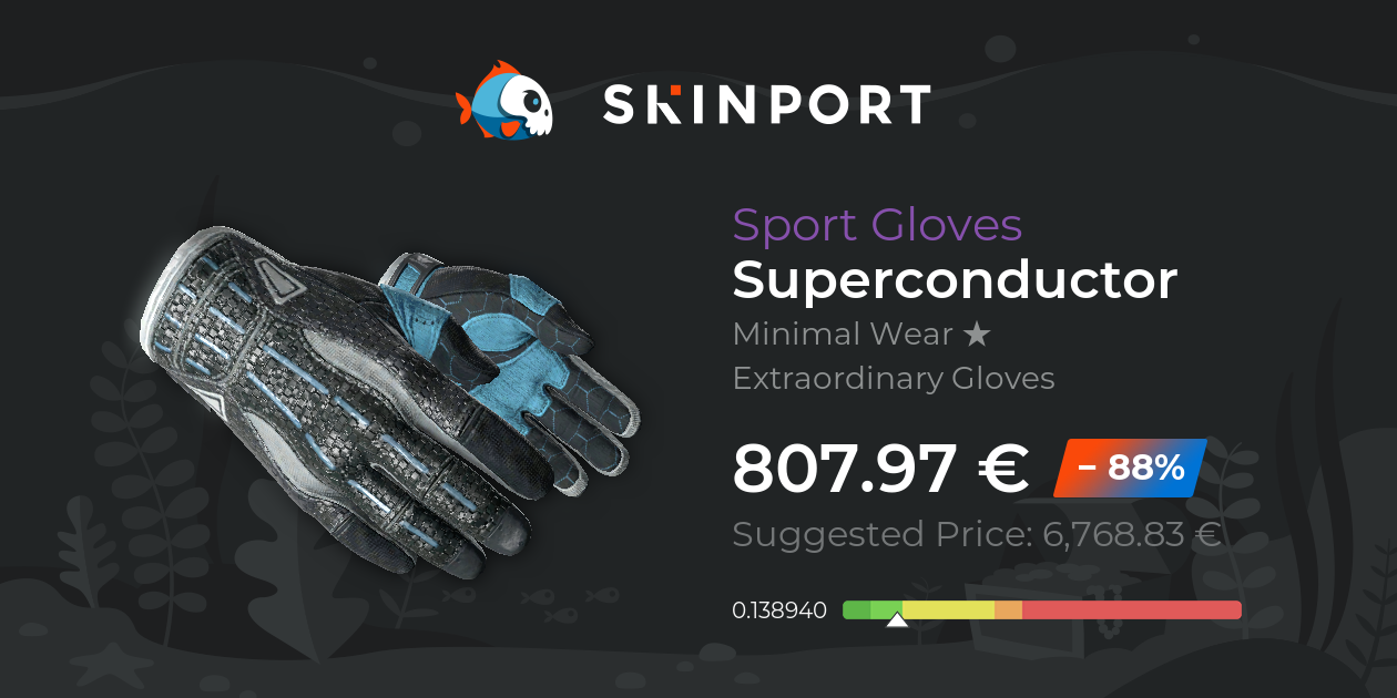 Sport Gloves Superconductor (Minimal Wear) CSGO Skinport