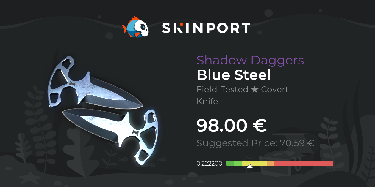 Shadow Daggers Blue Steel (FieldTested) CounterStrike 2 Skinport