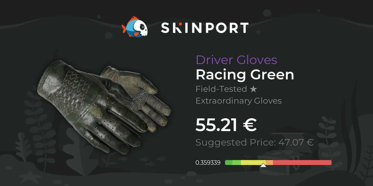 Driver Gloves Racing Green (FieldTested) CSGO Skinport