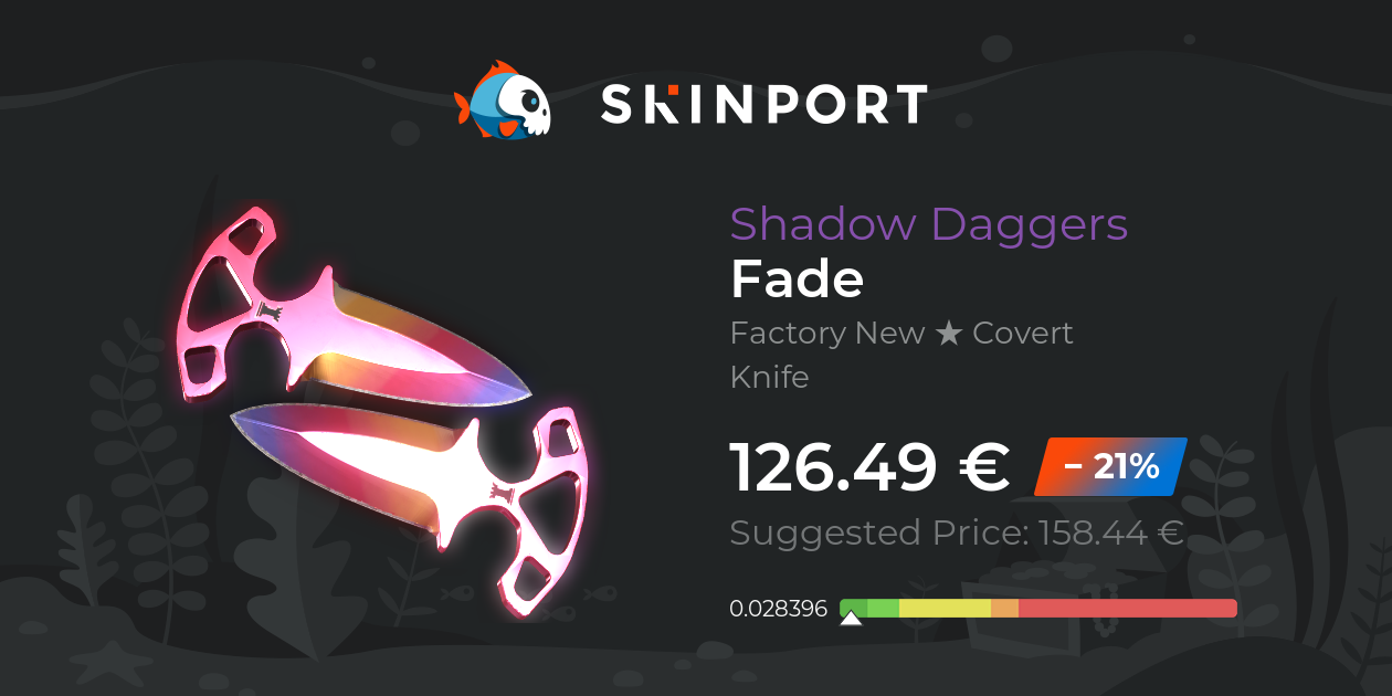 Shadow Daggers | Fade (Factory New) - Counter-Strike 2 - Skinport