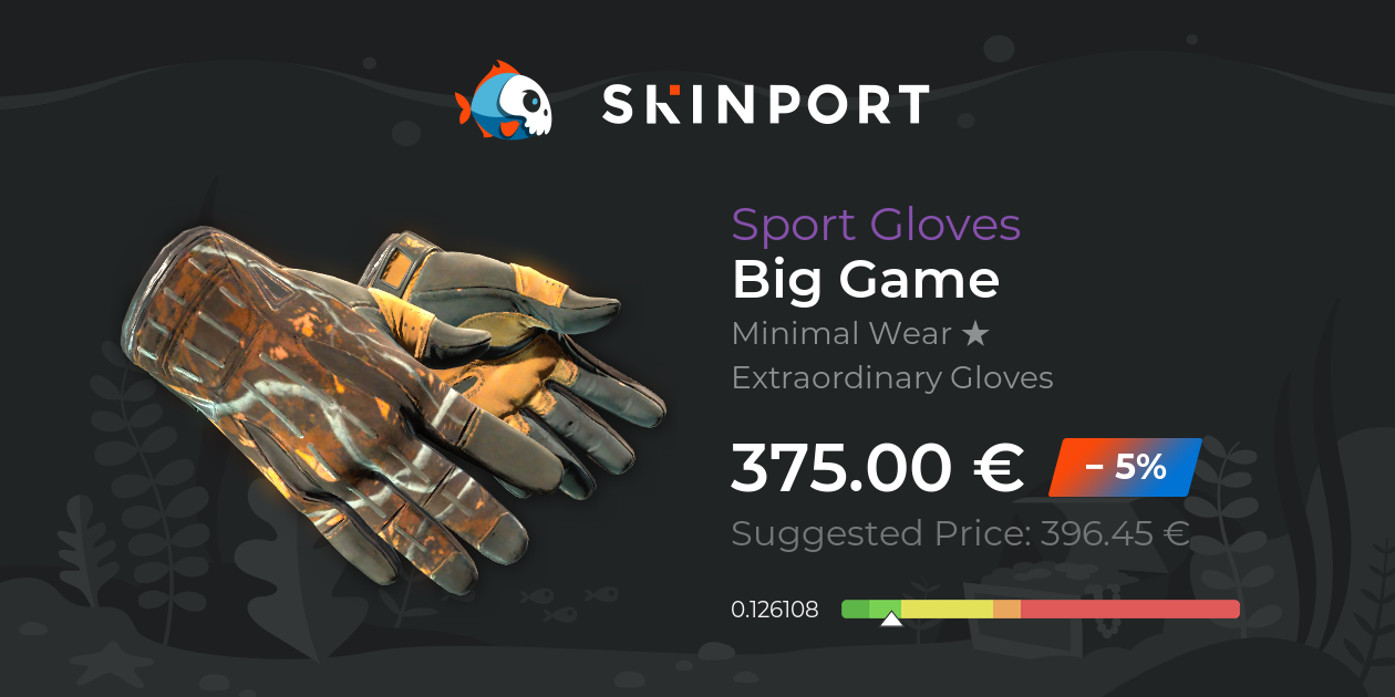 Sport Gloves Big Game (Minimal Wear) CounterStrike 2 Skinport