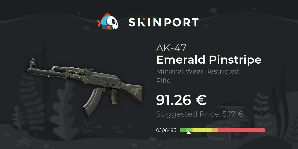 AK-47 | Emerald Pinstripe (Minimal Wear) - Counter-Strike 2 - Skinport