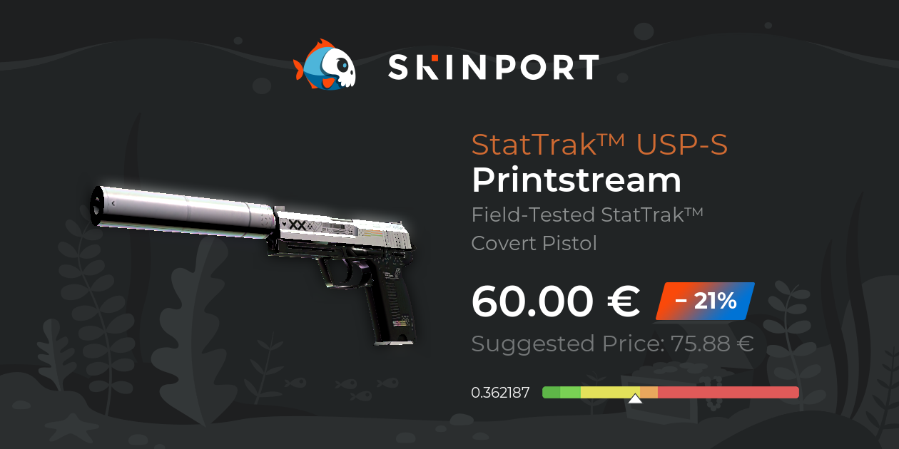StatTrak™ USPS Printstream (FieldTested) CounterStrike 2 Skinport