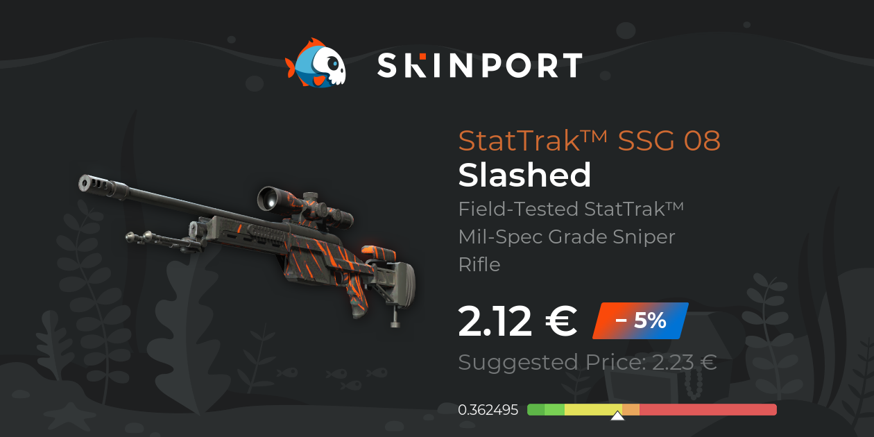 StatTrak™ SSG 08 | Slashed (Field-Tested) - Counter-Strike 2 - Skinport