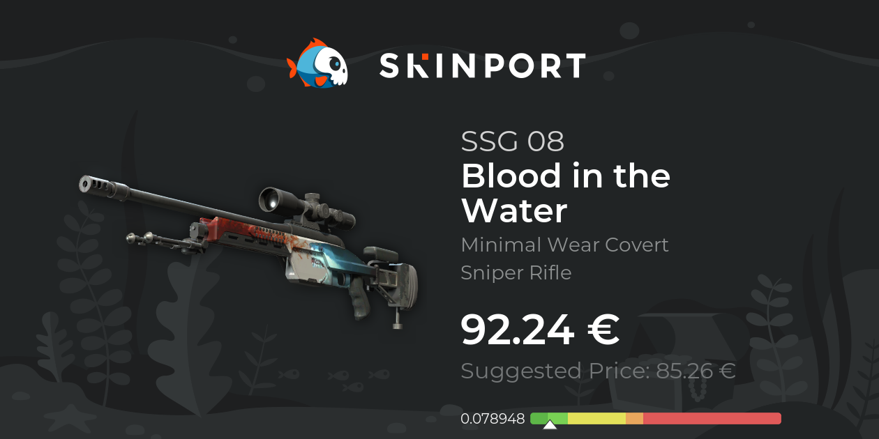 SSG 08 | Blood in the Water (Minimal Wear) - Counter-Strike 2 - Skinport