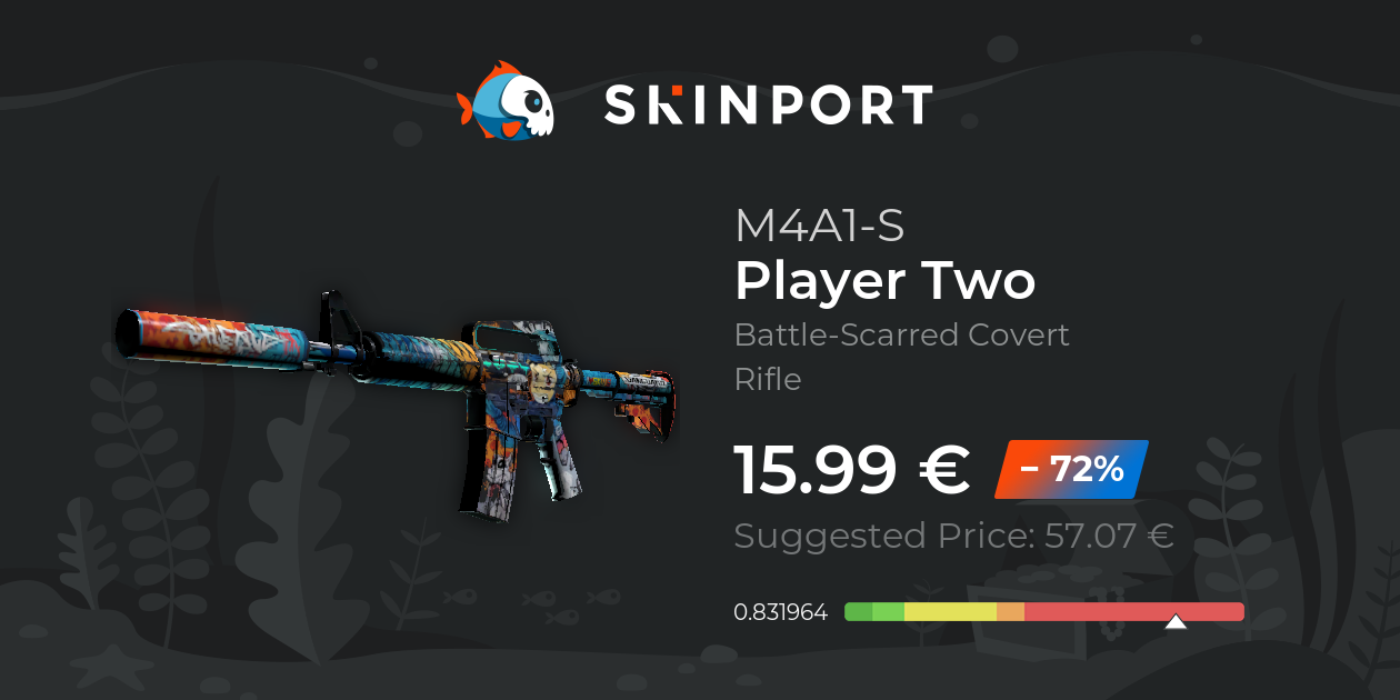 M4A1S Player Two (BattleScarred) CSGO Skinport