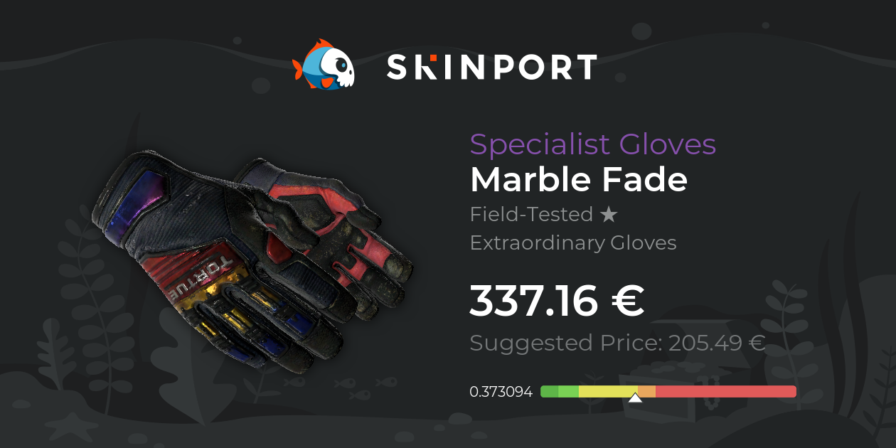 Specialist Gloves Marble Fade (FieldTested) CSGO Skinport