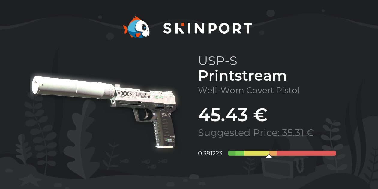 USP-S | Printstream (Well-Worn) - Counter-Strike 2 - Skinport