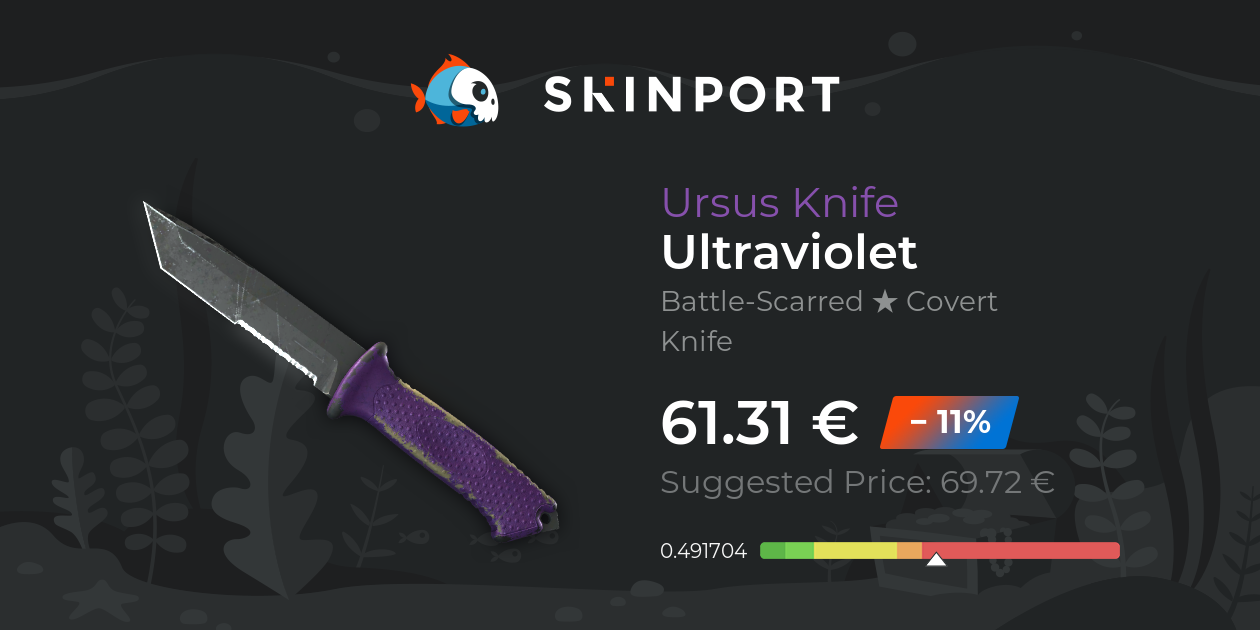 Ursus Knife | Ultraviolet (Battle-Scarred) - Counter-Strike 2 - Skinport