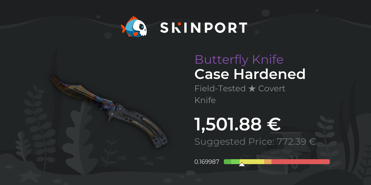 Butterfly Knife Case Hardened (FieldTested) CSGO Skinport