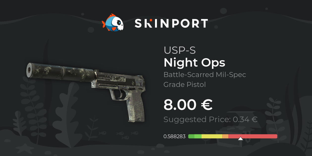 USP-S | Night Ops (Battle-Scarred) - Counter-Strike 2 - Skinport