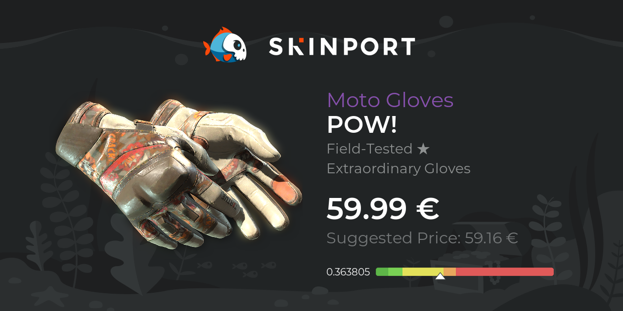 Moto Gloves | POW! (Field-Tested) - Counter-Strike 2 - Skinport