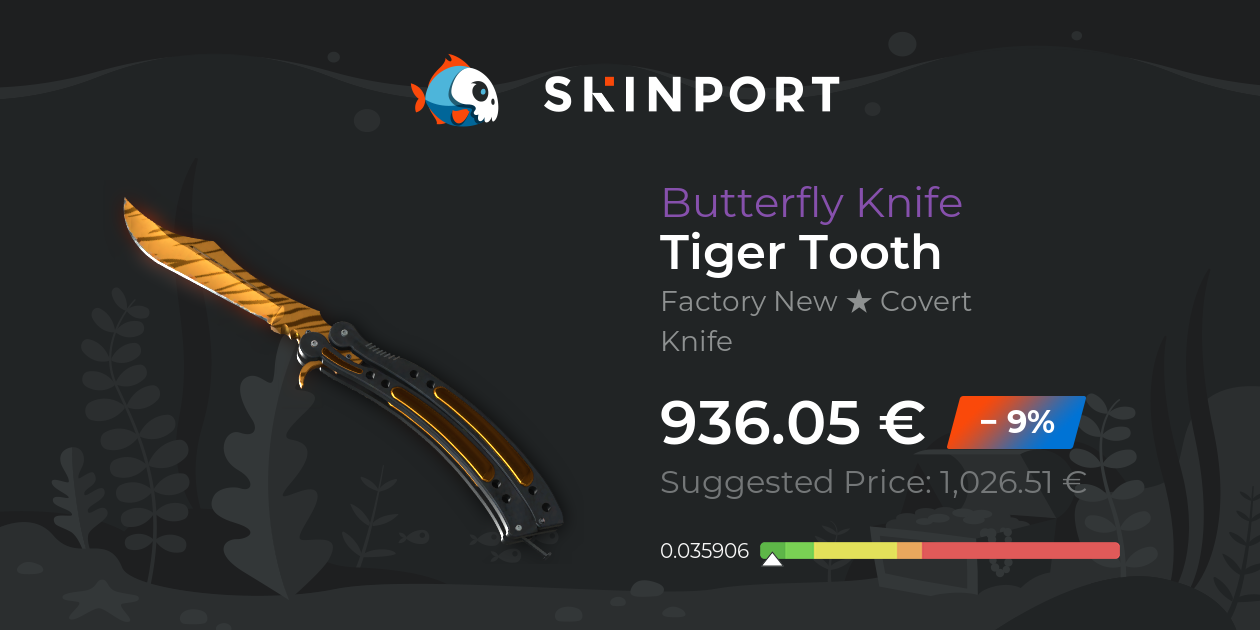 Butterfly Knife | Tiger Tooth (Factory New) - Counter-Strike 2 - Skinport