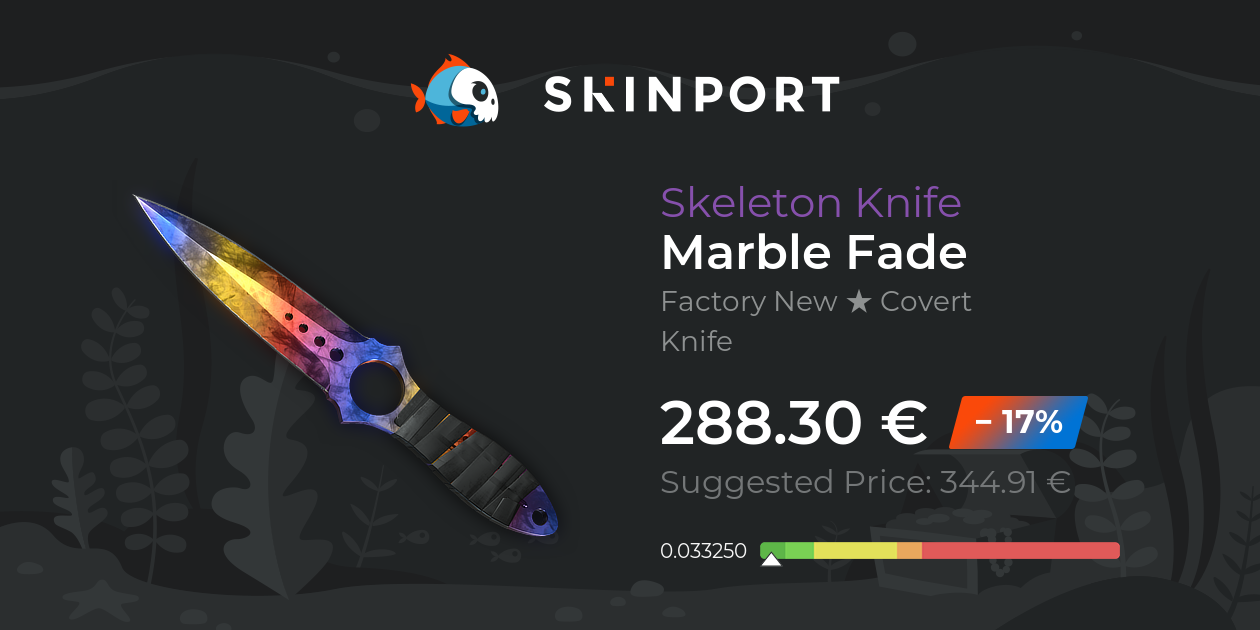 Skeleton Knife | Marble Fade (Factory New) - Counter-Strike 2 - Skinport