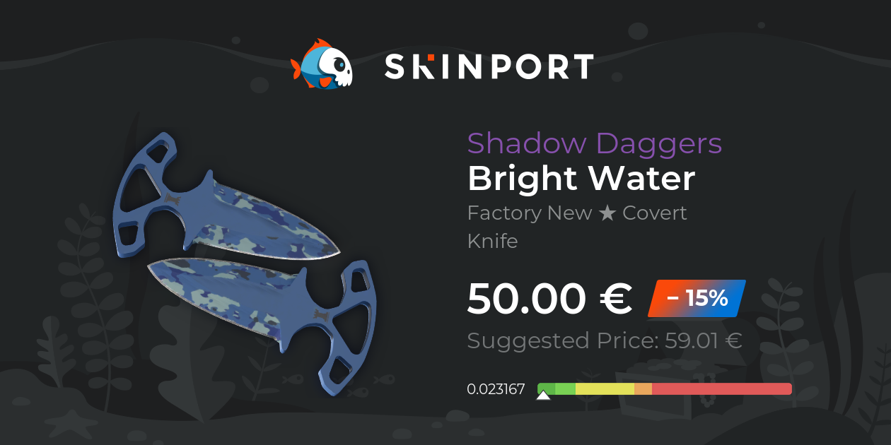☆ Shadow Daggers | Bright Water (Factory New) - Counter-Strike 2